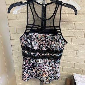 Bebe Sleeveless Peplum Top